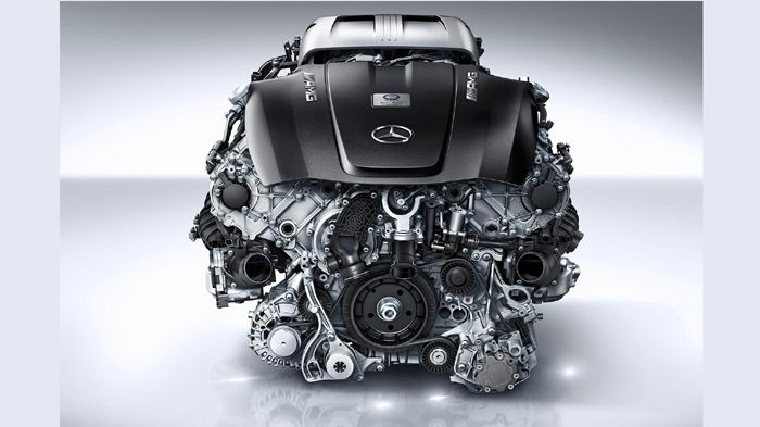 4 λίτρα χωρητικότητας, 8 κύλινδροι σε σχήμα V και δύο turbo για το μοτέρ της AMG GT των 510 ίππων και των 650 Nm.